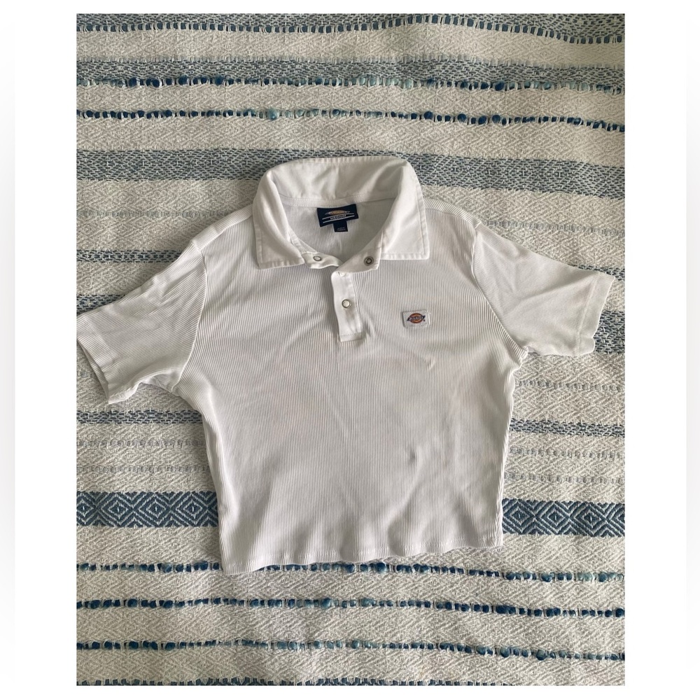 DICKIES white collared button too